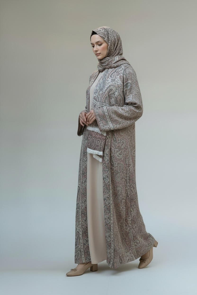 Shawl Design Open Abaya