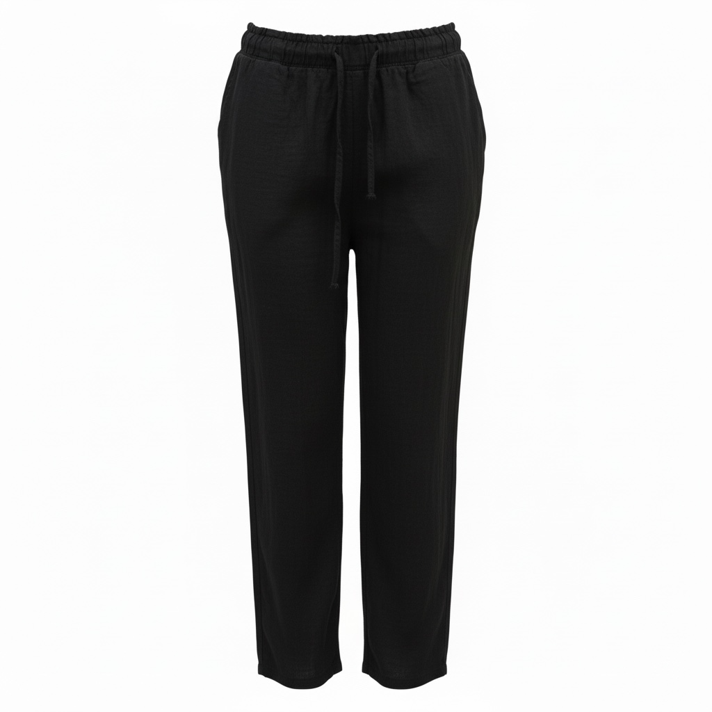 Wide-Leg Linen Trousers