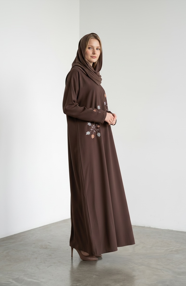 Classic Autumn Bloom Abaya
