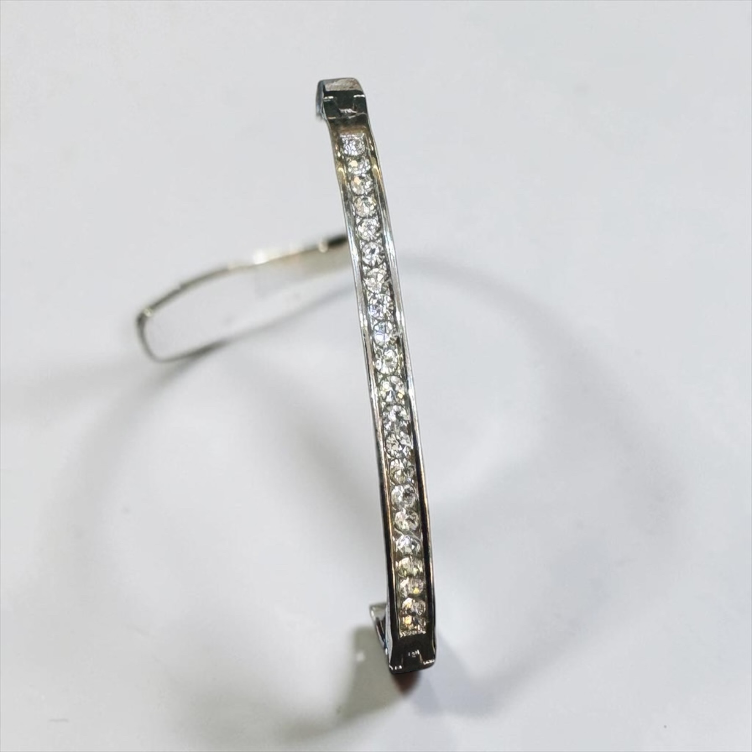 Timeless Silver Crystal Bangle