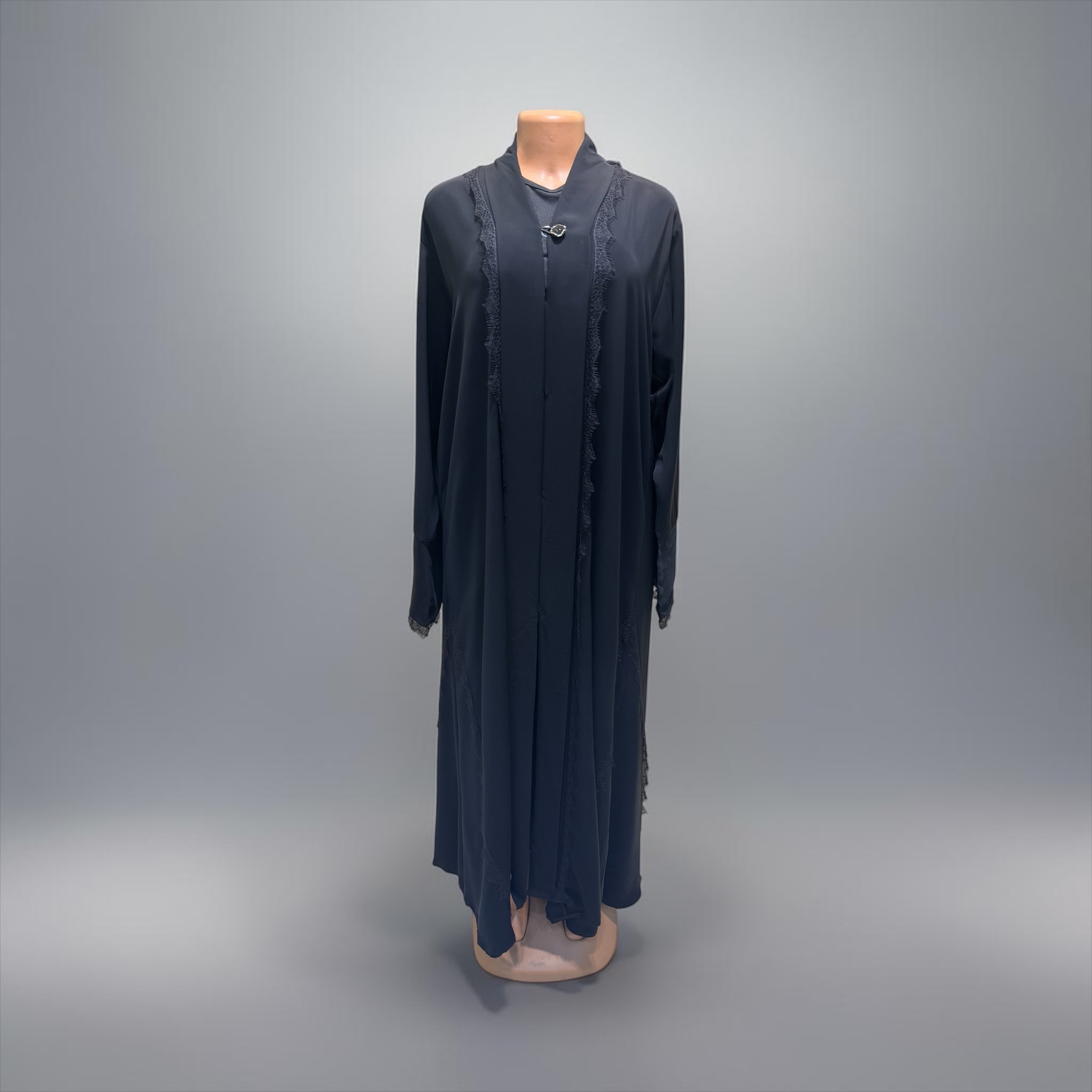 Luxe Embroidered Panel Open Abaya