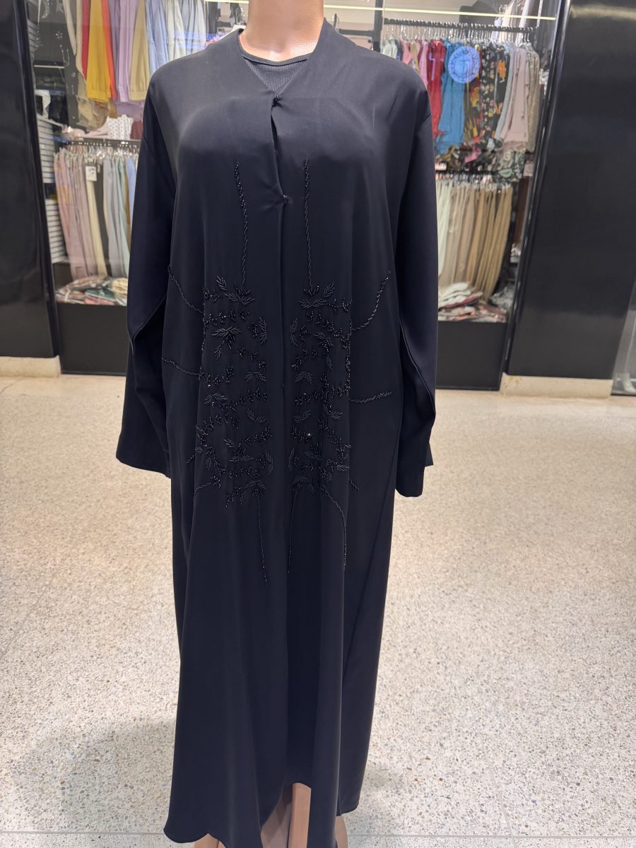 Beaded Front Open Abaya