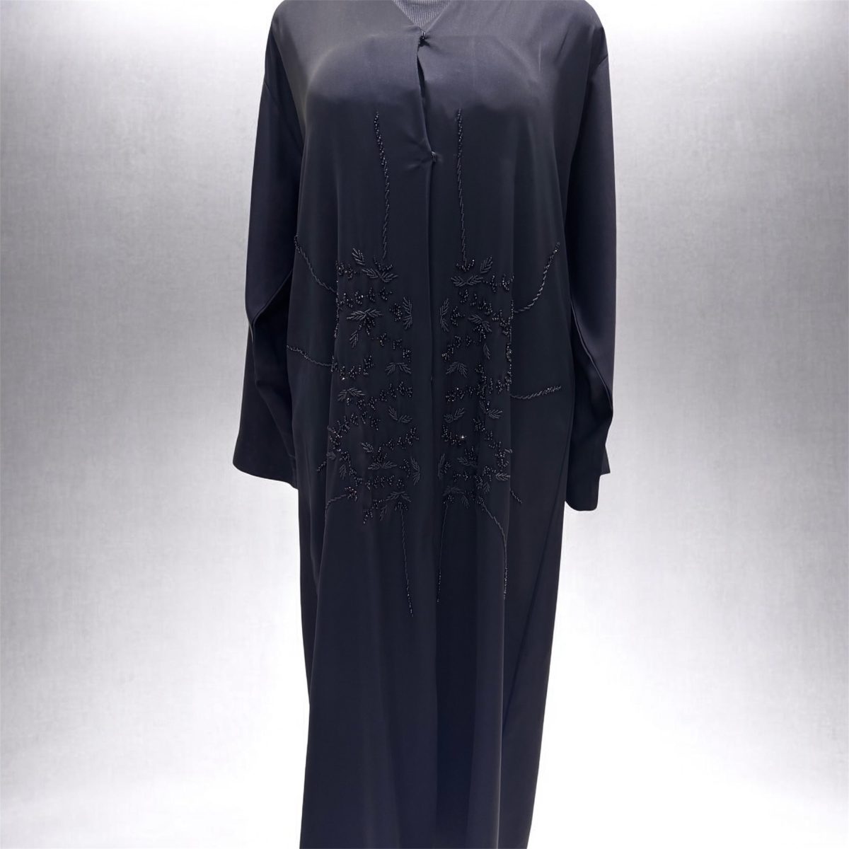 Beaded Front Open Abaya